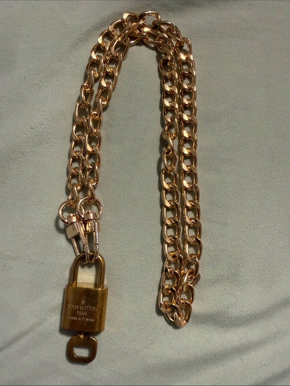 Louis Vuitton Gold Padlock Pendant Necklace - Picture 6 of 7